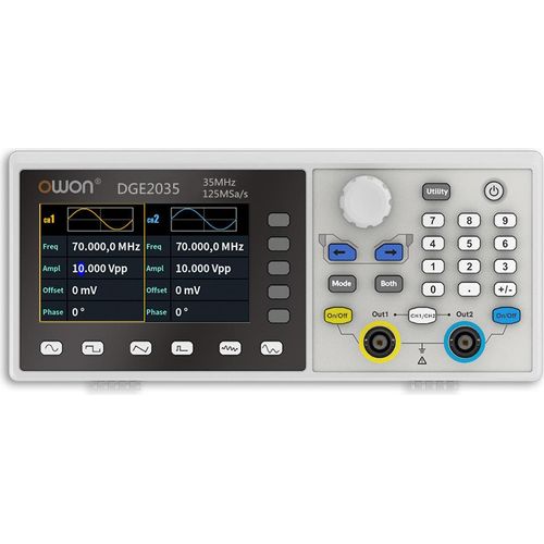 OWON DGE2035 Arbitrary Waveform Generator 2-Kanal 35MHz 125MSa/s 14Bit DDS Signalgenerator Frequenzzähler