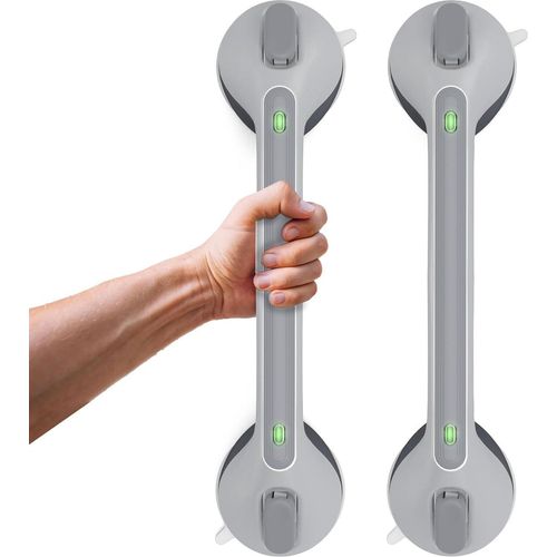 Duschgriffe mit Düse 43 cm - Handgriff für Behinderte Badezimmer - Duschgriff für Senioren - Badezimmerstangen (2 Stück)