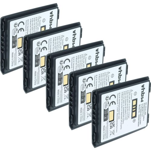 vhbw 5x Akku kompatibel mit Symbol MC67 Mobilcomputer PDA Scanner (3600 mAh, 3,7 V, Li-Ion)