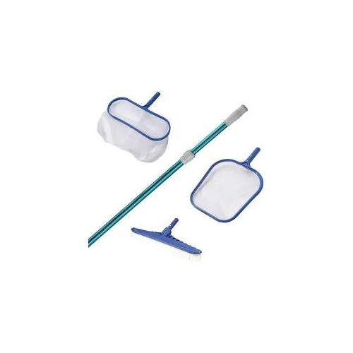 Reinigungs-Set MY POOL BWT, blau (blau, weiß), Kunststoff, Reinigungs-Sets, 4 teiliges Poolreinigungsset