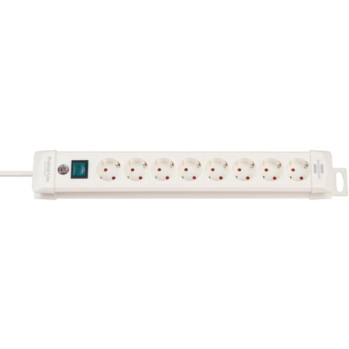 Steckdosenleiste BRENNENSTUHL "Premium-Line", weiß, B:9cm H:50cm T:6,7cm, Steckdosenleisten, mit Schalter