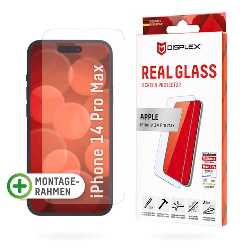 DISPLEX Displayschutzglas "Real Glass - iPhone 14 Pro Max", transparent, B:12cm H:6cm T:25mm, Displayfolien, Displayschutzglas