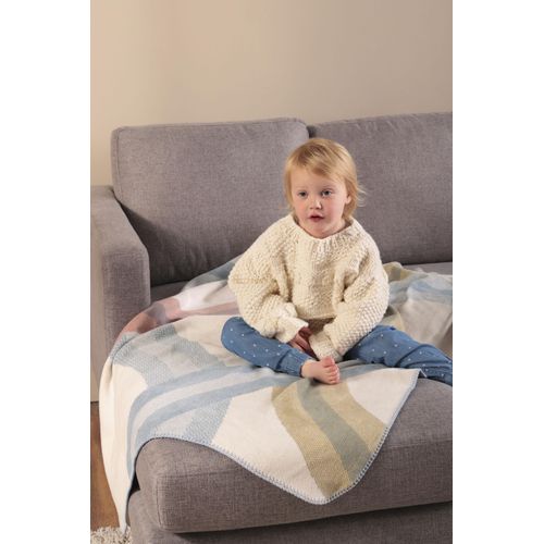 Kinderdecke BIEDERLACK "Kinderdecke Turn", bunt, B:100cm L:150cm, Baumwolle, Polyacryl, Polyester, Wohndecken, Kinderdecke, Kinderdecke Turn mit bunten Linien