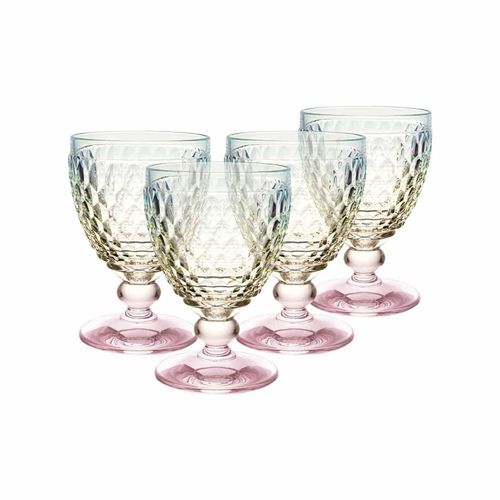 Weißweinglas VILLEROY & BOCH "Weißweingläser Boston Pearl 125 ml 4er Set bunt", bunt, 4 tlg., Glas, Trinkgefäße, Weißweinglas