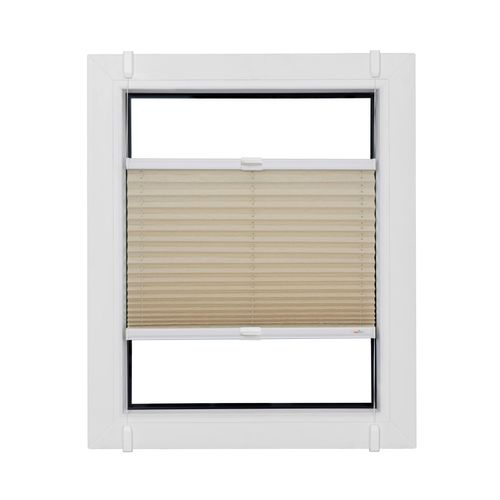 Plissee SUNLINES "Start-up Style Crush", weiß (naturfarben, weiß, weiß), B:105cm H:160cm, Obermaterial: 80% Polyester, 15% Metall, 5% Kunststoff, Plissees, Plissee, nach Maß