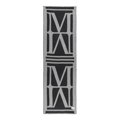 Modeschal MARC O'POLO "aus Schurwolle-Viskose-Mix", Damen, dunkelgrau, Wolle, Modetücher Modeschal