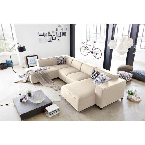 Wohnlandschaft "Bulky U-Form", beige, B:324cm H:70cm T:195cm, ATLANTIC HOME COLLECTION, Sofas, Wohnlandschaft, in U-Form und XXL Sitzfläche, modular aufgebaut