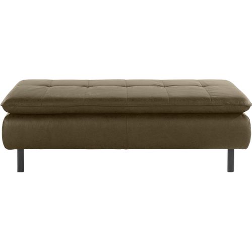 Hockerbank HOME AFFAIRE "Birkholm", grün (olive), B:137cm H:44cm T:65cm, 100% Polyester, Hocker, Hockerbank, passend zur Serie "Birkholm", B/T/H: 137/65/44 cm