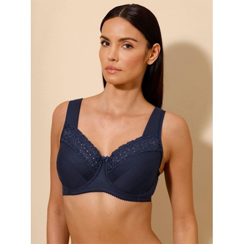 Entlastungs-BH MISS MARY, Damen, Gr. 105, Cup C, marine, 68% Baumwolle, 24% Polyester, 8% Elasthan, BHs Entlastungs-BH
