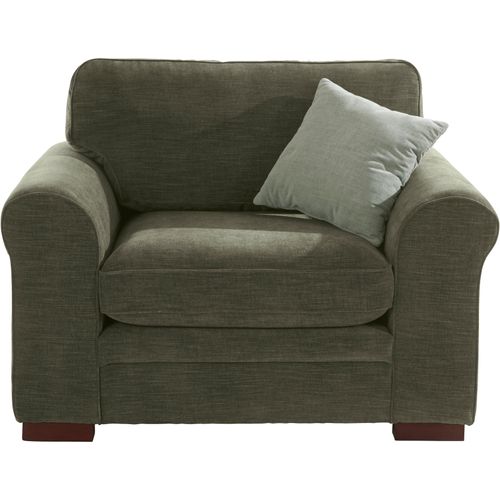 Sessel HOME AFFAIRE "Broughton", grün, B:128cm H:93cm T:95cm, 100% Polyester, Sessel, Sessel, weiche Polsterung, passend zur Serie "Broughton", in 3 Bezugsarten