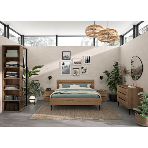 Schrankmodule GAMI, braun, B:80cm H:220cm T:58cm, Holzwerkstoff, Schränke, Schrankmodule