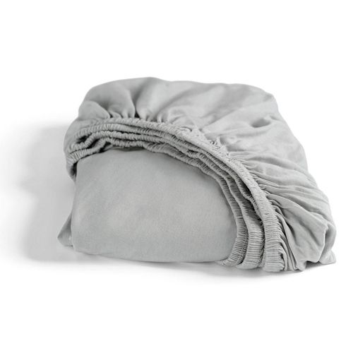 Spannbettlaken CINDERELLA "Jersey", beige (heller sand), B:200cm, Jersey, Obermaterial: 100% Baumwolle, Bettlaken, Spannbettlaken, bügel- und knötchenfrei, bis 25 cm Höhe