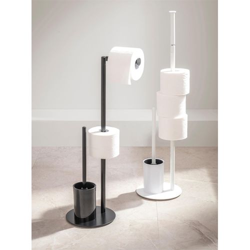 Toilettenpapierhalter HEINE HOME, weiß, B:20cm H:66cm, Metall, Toilettenpapierhalter, Toilettenpapierhalter