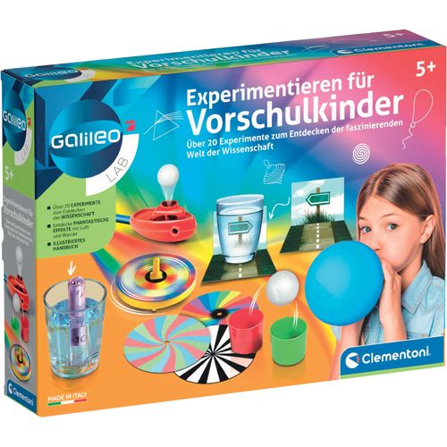 Experimentierkasten CLEMENTONI "Galileo Lab, Experimentieren für Vorschulkinder", weiß, neutral, Experimentierkästen, Kinder, Experimentierkasten, Made in Europe