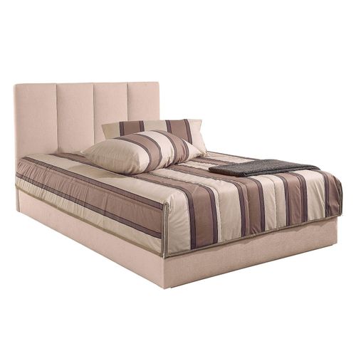 Polsterbett, beige, B:210cm L:210cm, Bezug Bett: Microfaser (100% Polyester);Bonnell-Federkernmatratze: 51% Polypropylen, 39% Polyester und 10% Baumwolle;Kaltschaummatratze: 100% Polyester, Bezug abnehm- und waschbar bis 60C, WESTFALIA SCHLAFKOMFORT, Betten, Polsterbett, mit Bettkasten