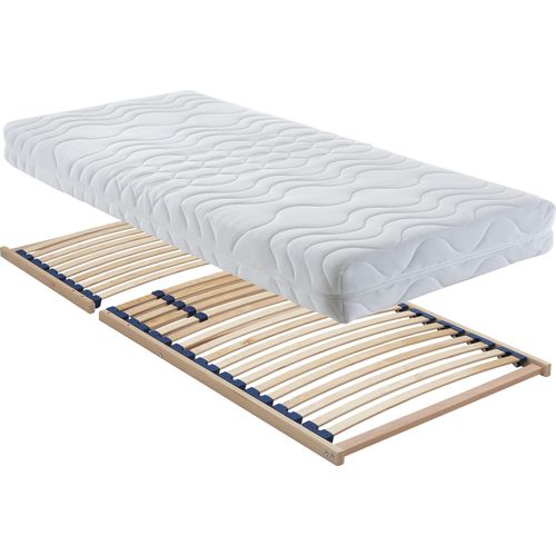 Polsterbett, beige (sand), B:150cm L:212cm, Bezug Bett: Microfaser (100% Polyester);Bonnell-Federkernmatratze: 51% Polypropylen, 39% Polyester, 10% Baumwolle;Kaltschaummatratze: 100% Polyester, Bezug abnehm- und waschbar bis 60C, WESTFALIA SCHLAFKOMFORT, Betten, Polsterbett, inkl. Bettkasten bei Ausführung mit Matratze