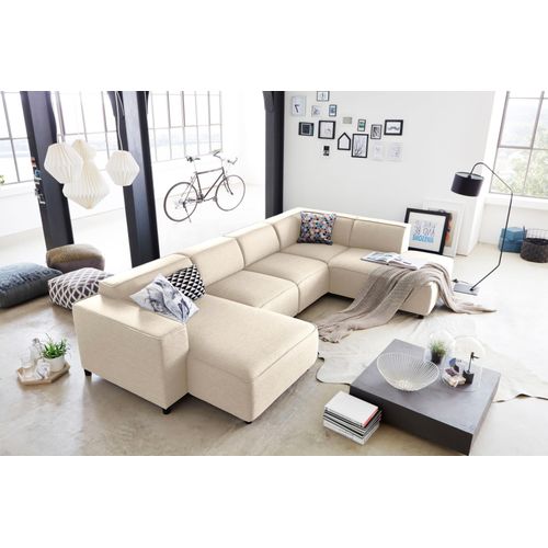 Wohnlandschaft "Bulky U-Form", beige, B:324cm H:70cm T:195cm, ATLANTIC HOME COLLECTION, Sofas, Wohnlandschaft, in U-Form und XXL Sitzfläche, modular aufgebaut