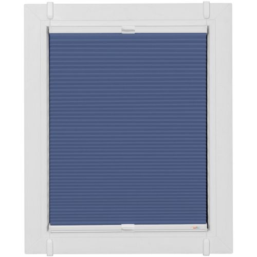 Plissee SUNLINES "Start-up Style Honeycomb", blau (dunkelblau, weiß, weiß), B:73cm H:145cm, Obermaterial: 100% Polyester, Plissees, Plissee, verspannt mit Simply-Fix Klemmträger, Wabenplissee