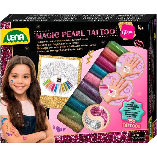 Kreativset LENA "Magic Pearl Tattoo", bunt, Kreativsets, Kinder, Kunststoff, Kreativset
