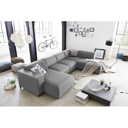 Wohnlandschaft "Bulky U-Form", grau, B:324cm T:195cm, ATLANTIC HOME COLLECTION, Sofas, Wohnlandschaft, in U-Form und XXL Sitzfläche, modular aufgebaut