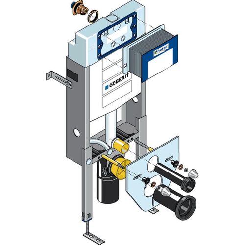 Geberit Huter Montageelement WWC UP320 für Massiv-, Vor- und Einmauerung, 1 Stk.