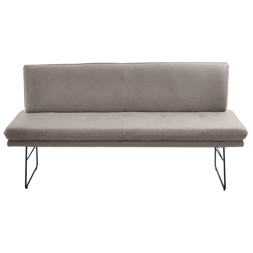 Polsterbank K+W KOMFORT & WOHNEN, grau (stahl), B:172cm H:87cm T:65cm, Sitzbänke, Polsterbank, Polsterbank in Spitzkissenoptik, Sitzsteppung, in 2 Größen wählbar