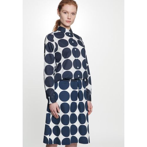 A-Linien-Rock SEIDENSTICKER "Schwarze Rose", Damen, Gr. 44, blau, 98% Baumwolle 2% Elastan, normal, Röcke A-Linien-Rock