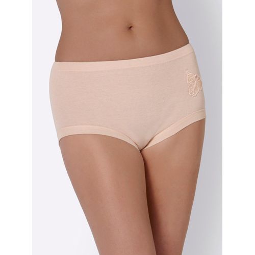 Taillenslip WÄSCHEPUR, Damen, Gr. 52, 3 Stk., beige (puder), 100% Baumwolle, Unterhosen Taillenslip