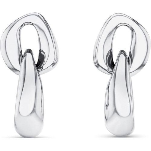 Paar Ohrstecker CALVIN KLEIN "Schmuck Edelstahl Ohrschmuck STATEMENT LINKS", silber (edelstahlfarben), Ohrringe, Damen, Edelstahl, Paar Ohrstecker