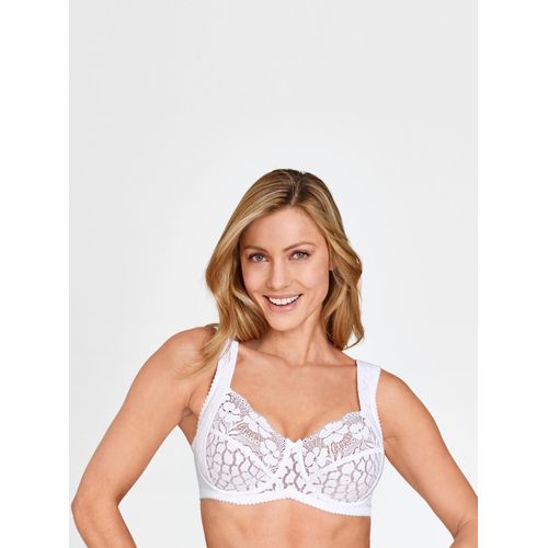 Entlastungs-BH MISS MARY, Damen, Gr. 95, Cup E, weiß, 79% Polyamid, 13% Elasthan, 8% Polyester, BHs Entlastungs-BH