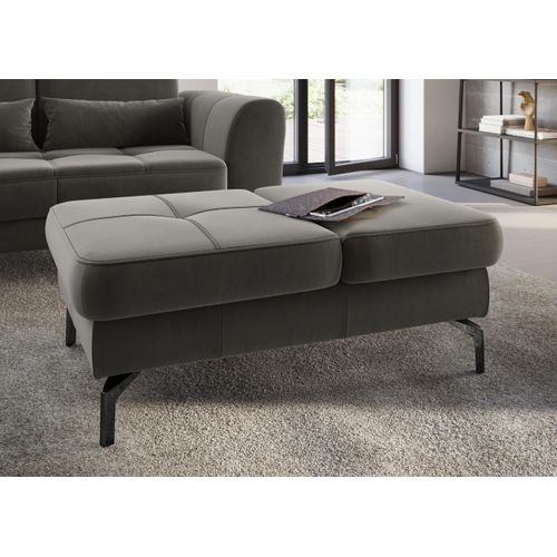 Hocker SIT & MORE "Bendigo", grau (anthrazit), B:114cm H:45cm T:71cm, Hocker, Hocker, mit Klappfunktion, Bodenfreiheit 15 cm, wahlweise in 2 Fußfarben