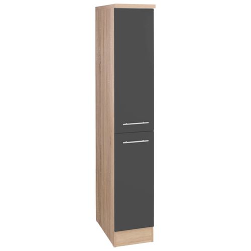 Apothekerschrank OPTIFIT "Kalmar", grau (anthrazit), B:30cm H:175cm T:57cm, Schränke, Apothekerschrank