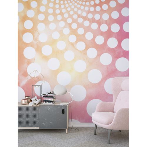 Fototapete KOMAR "Komar Vlies Fototapete - Fibonacci Sunset - Größe 250 x 250 cm", lila (modern), H:0,64m L:2,5m, Vlies, Tapeten, Fototapete