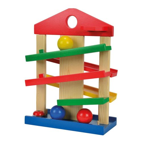 Kugelbahn EICHHORN "Kugelbahn", bunt, Kugelbahnen, BabyB:25cm H:34cm T:12cm, Holz, Kugelbahn, Made in Europe, B:25cm H:34cm T:12cm