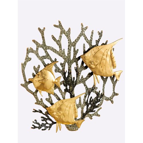 Wanddekoobjekt HEINE HOME, natur, grün, B:55cm H:49cm T:4cm, Wanddekoobjekte, Wanddekoobjekt