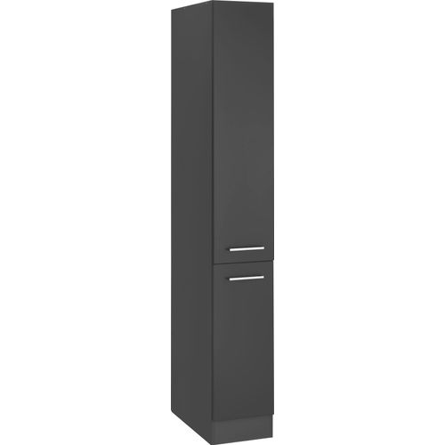 Apothekerschrank KOCHSTATION "KS-Kehl", grau, B:30cm H:200cm T:60cm, MDF, Schränke, Apothekerschrank, Breite 30 cm