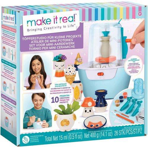 Kreativset MAKE IT REAL "Mini Töpferstudio", bunt, Kreativsets, Kinder, Kreativset
