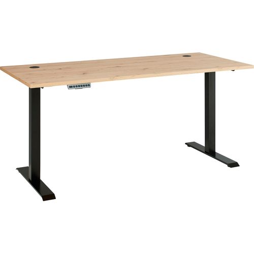 Schreibtisch INNOSTYLE, braun (artisan eiche, schwarz, artisan eiche), B:160cm H:72cm T:77cm, Tische, Schreibtisch