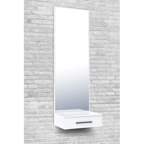 Spiegelpaneel PAROLI "Akron", weiß, B:50cm H:150cm T:35cm, Glas, Spiegel, Spiegelpaneel