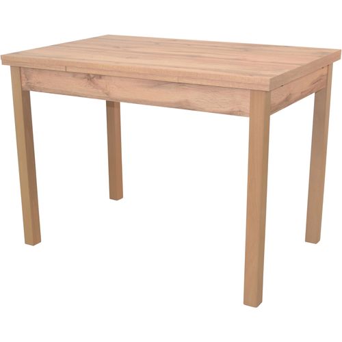 Esstisch, braun (eiche, nachbildung, eiche, nachbildung, eiche, nachbildung), H:75cm T:67cm, HOFMANN LIVING AND MORE, Tische, Esstisch, ausziehbar