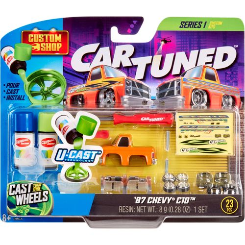 Modellbausatz CARTUNED "CarTuned, Custom Model Kit - 1987 Chevy C10", bunt, Modellbausätze, Kinder, Metall, Modellbausatz