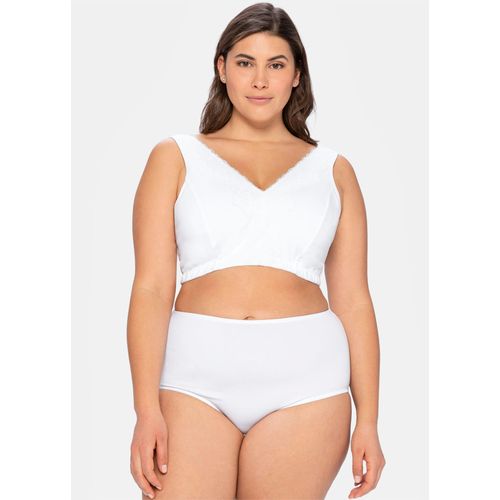 Bügelloser BH SHEEGO, Damen, Gr. 90, Cup D, weiß, 95% Baumwolle, 5% Elasthan, BHs Bügelloser BH