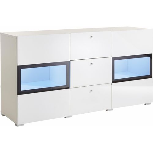 Sideboard OTTO HOME "Baros", weiß, B:132cm H:69,8cm, Sideboards, Sideboard, Breite 132 cm