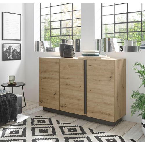 Sideboard HOME AFFAIRE "CLAiR Sideboard 52", braun (eiche artisan), B:138cm H:91cm T:40cm, Sideboards, Sideboard, Breite 138 cm