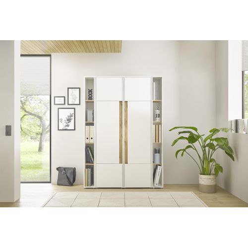 Büromöbel-Set HOME AFFAIRE "CiTY/GiRON", weiß, B:140cm H:200cm T:40cm, Arbeitsmöbel-Sets, Büromöbel-Set