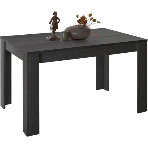 Esstisch HOME AFFAIRE "Rimini", schwarz (schwarz melamin holzstruktur, schwarz melamin holzstruktur, schwarz melamin holzstruktur), H:79cm, Tische, Esstisch, Breite 137, verlängerbar