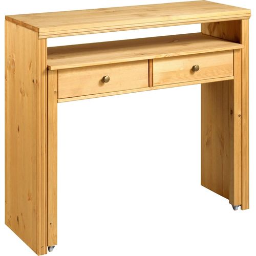 Schreibtisch HEINE HOME, gelaugt, geölt, B:100cm H:88cm, Tische, Schreibtisch