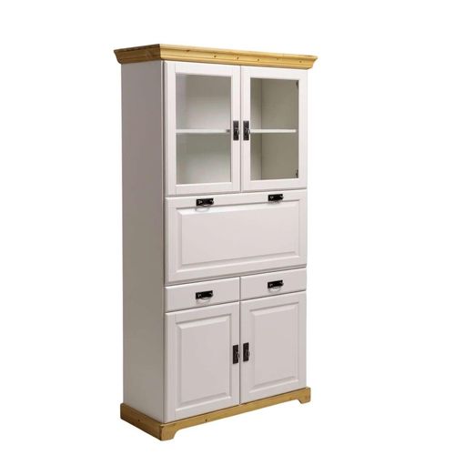 Sekretär OTTO HOME "Rügen", weiß, honig, B:94cm H:192cm T:40cm, Sekretäre, Sekretär, aus massiver Kiefer, Breite 94 cm, made in EU