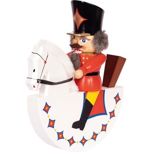 Nussknacker SAICO ORIGINAL "Reiterlein", rot, B:25cm H:29cm L:11cm, Buchenholz, Nussknacker, Nussknacker, BxHxT: 25x29x11 cm