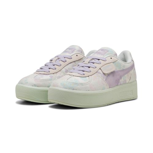 Sneaker PUMA "PALERMO ELEVATA SENORITA WNS", Damen, Gr. 42,5, warm weiß, sage frost, Textil, mehrfarbig, Schuhe Sneaker